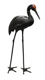Lifesize Japanese Bronze Crane