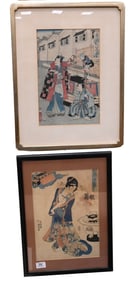 Three Framed Japanese Woodblocks