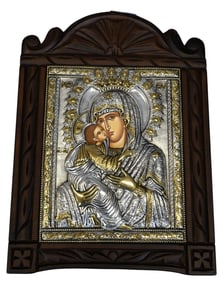 Byzantine Icon of the Virgin Mary and Christ Child