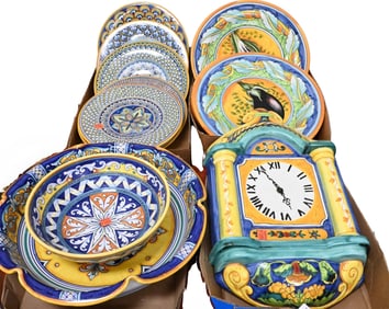 Four Box Lots of Majolica