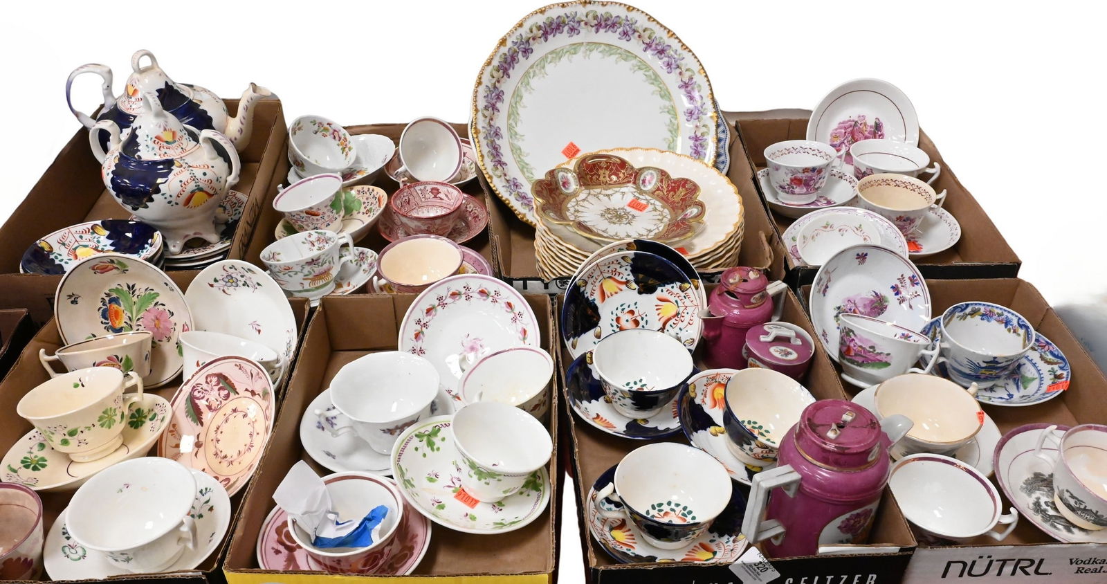 Eight Box Lots of Mostly English Porcelain and Lustreware (1 of 9)