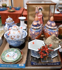 Four Box Lots of Mostly Asian Porcelain