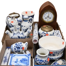 Four Box Lots of Dutch Delftware