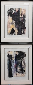 Two Framed Abstract Paintings