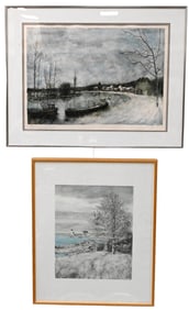 Four Decorative Framed Landscapes