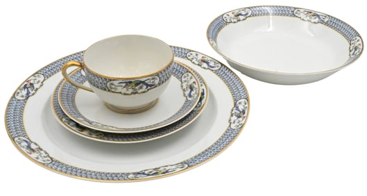103 Piece Haviland Limoges Birds of Paradise Porcelain Dinner Service