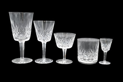45 Piece Waterford Crystal Group in "Lismore" Pattern