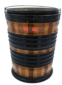 Anglo-Dutch Ebonized and Fruitwood Peat Bucket
