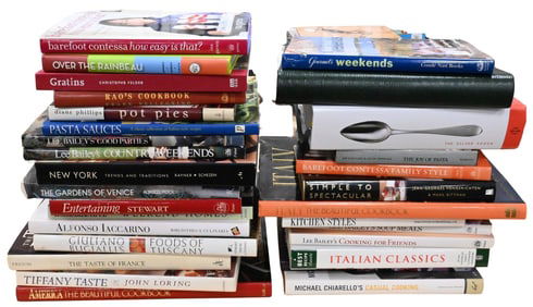 Approximately 30 Coffee Table Books on Cooking