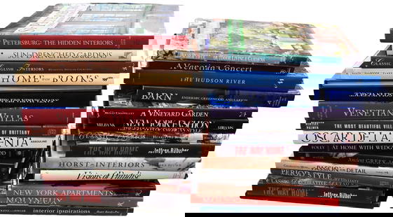 Approximately 29 Coffee Table Books on Home Design: Approximately 29 Coffee Table Books on Home Design to include Venetian villas, Ancient Greek, classic fabrics, etc.