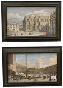 Pair of Antonio Visentini (Italian 1688-1782) Framed Scenes of Venice