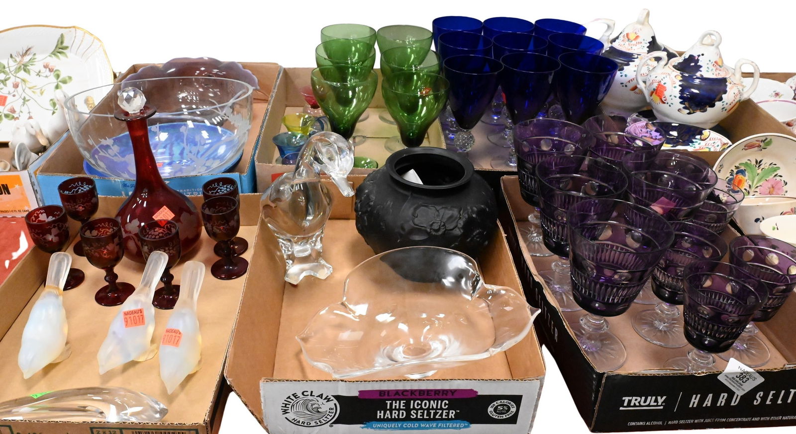 Seven Box Lots of Porcelain and Glassware (1 of 7)