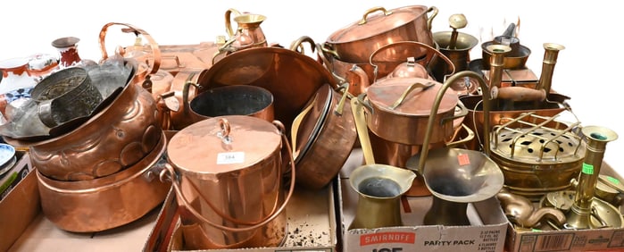 Eight Box Lots of Copper and Brass