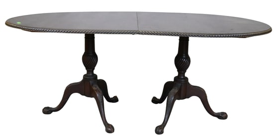 Mahogany Oval Double Pedestal Dining Table