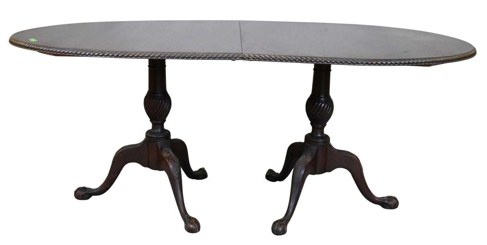 Mahogany Oval Double Pedestal Dining Table (1 of 4)