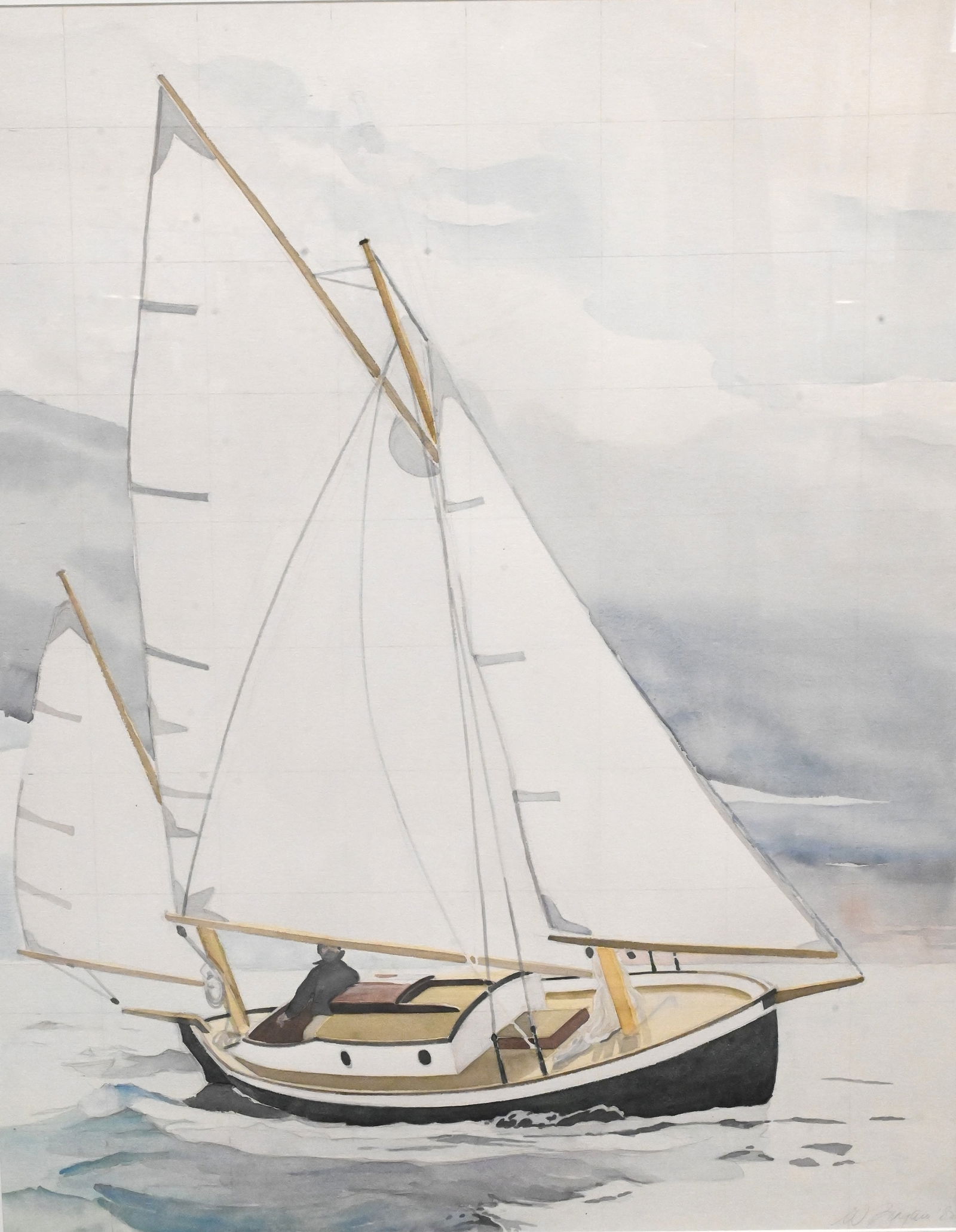 Large Framed Nautical Scene (1 of 4)