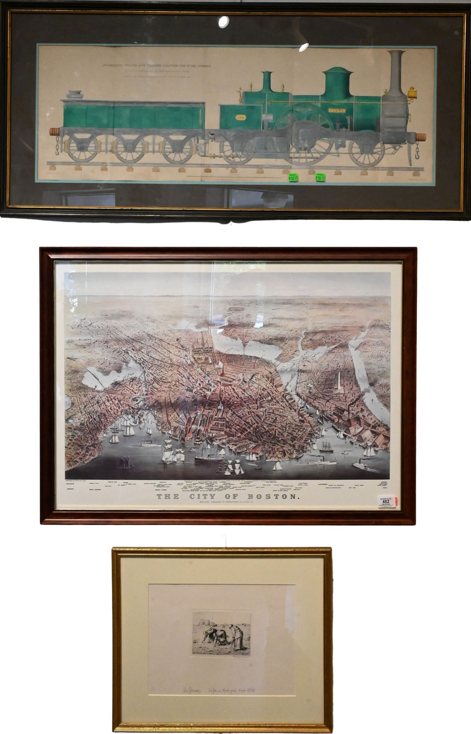 Group of 14 Mostly Framed Portrait and Architectural Engravings (1 of 9)