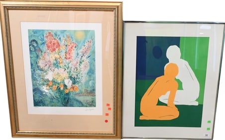 Five Framed Contemporary Lithographs