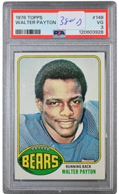1976 Topps Walter Payton Rookie Card in PSA Holder