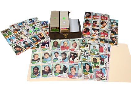 Large Collection of 1975/6 Topps Football Cards