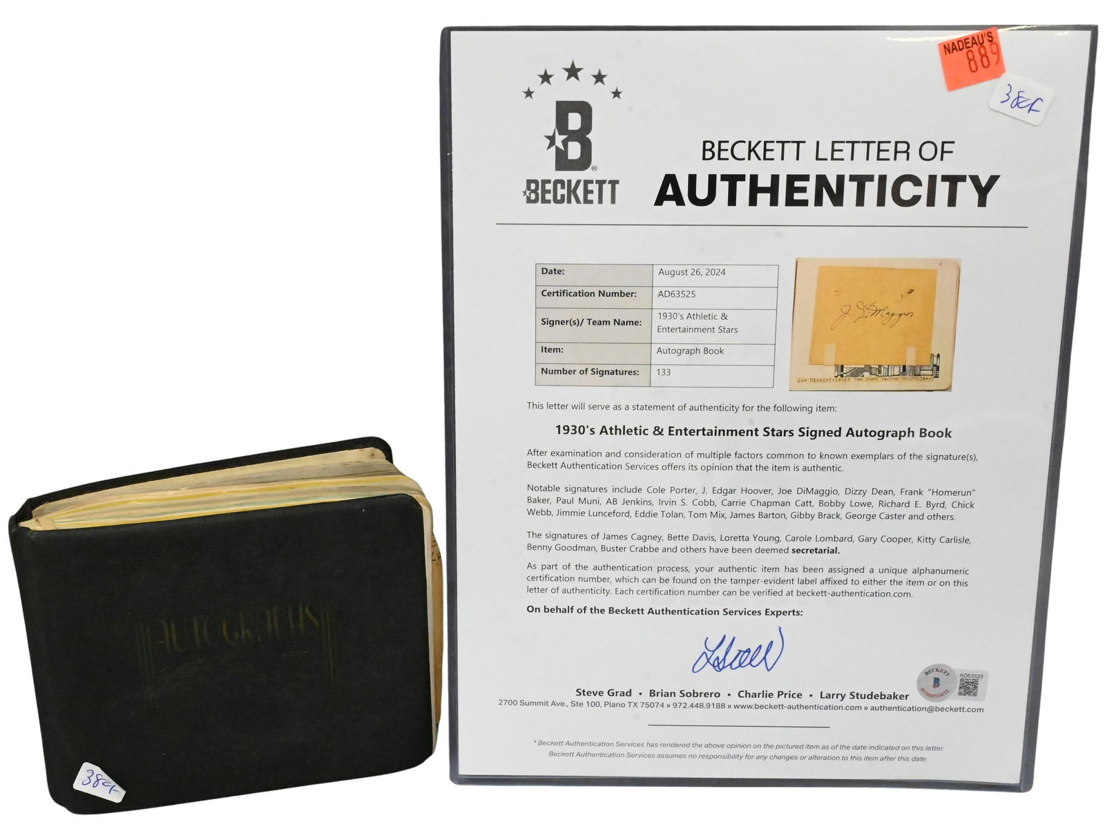 1930's Athletic and Entertainment Stars Signed Autograph Book (1 of 10)