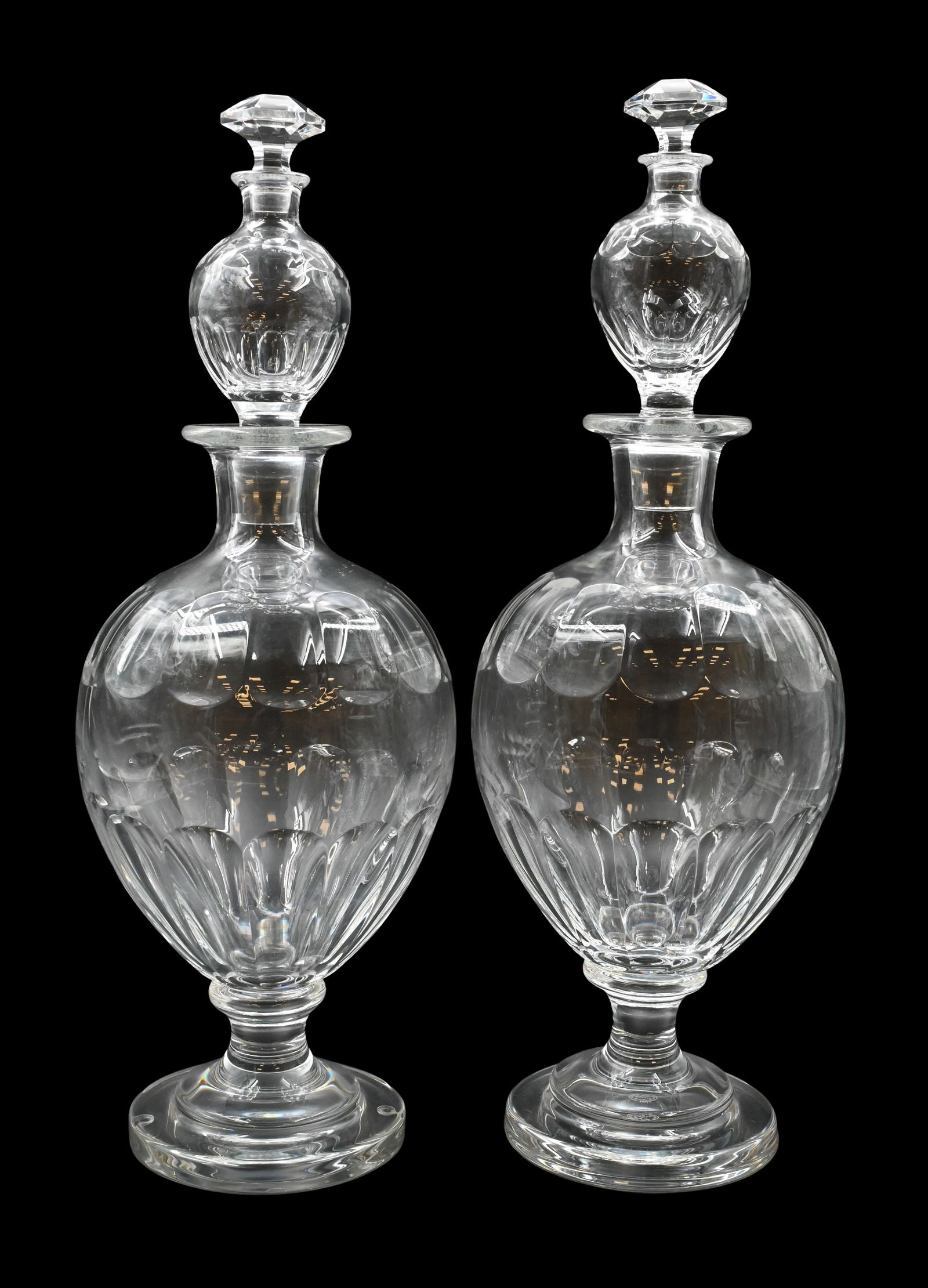 Pair of Baccarat Large Cut-Crystal Apothecary Jars (1 of 5)