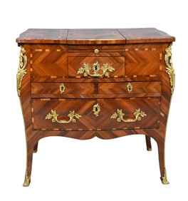 Louis XV Marquetry Commode à Poudreuse