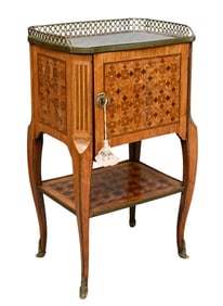 Louis XV Parquetry Bedside Cabinet