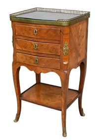 Louis XV Marquetry Bedside Table