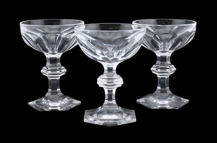 Set of 31 Baccarat Crystal Footed Dessert or Champagne Coupes