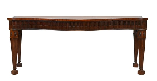 George III Mahogany Serpentine Console Table