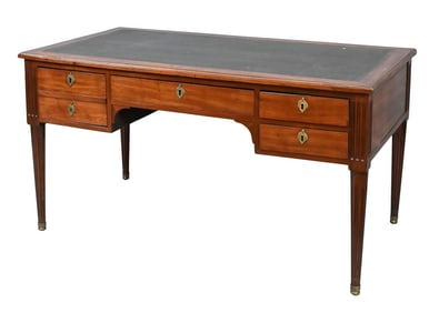 French Directoire Mahogany Bureau Plat