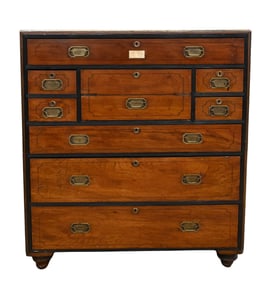 Captain's Mahogany Campaign Chest with Desk