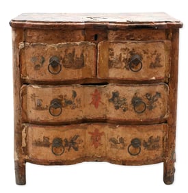 Continental Miniature Painted Commode (18th Century)