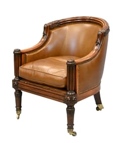 English William IV Rosewood Gentleman’s Desk or Library Chair