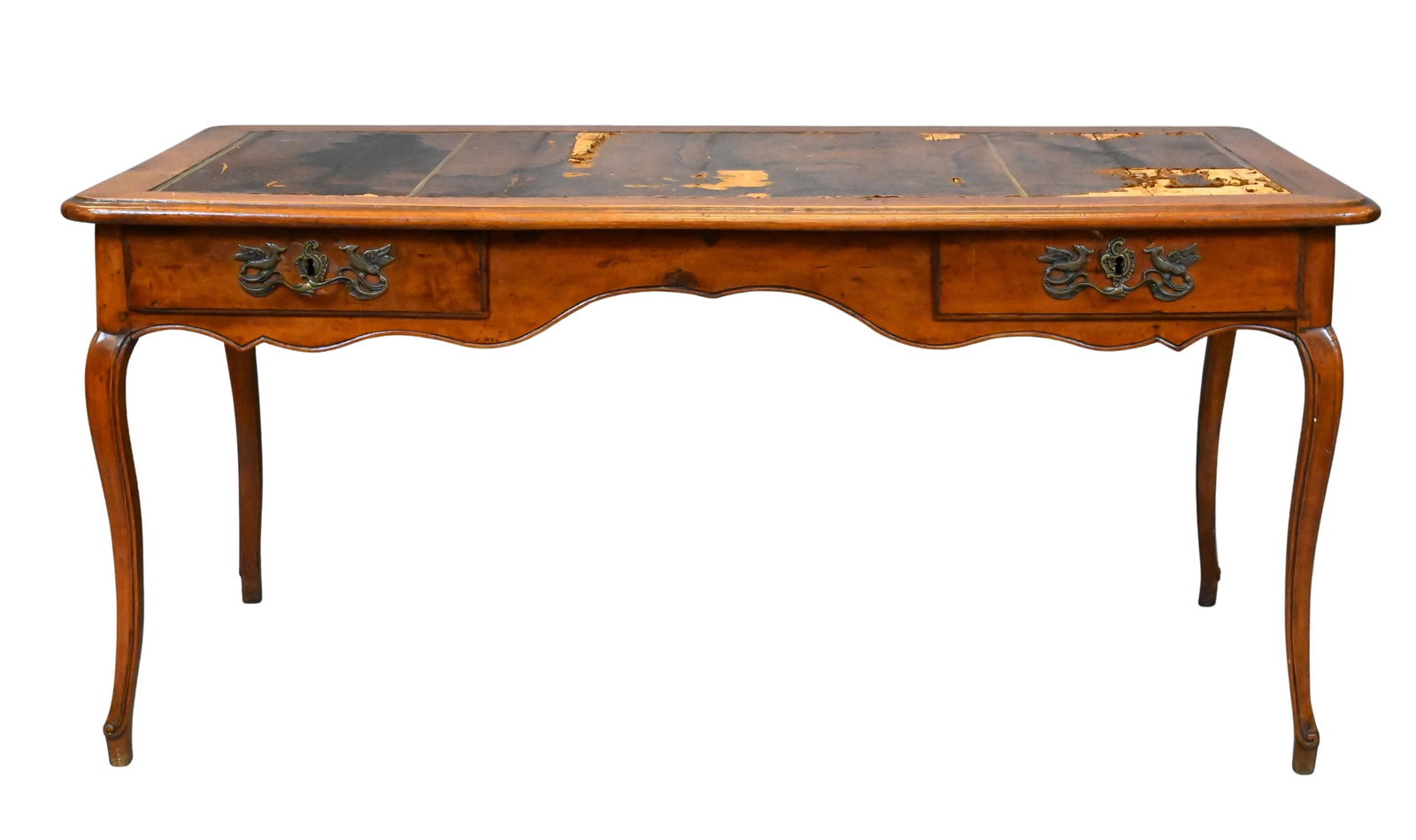 Provincial Louis XV Fruitwood Bureau Plat (1 of 5)