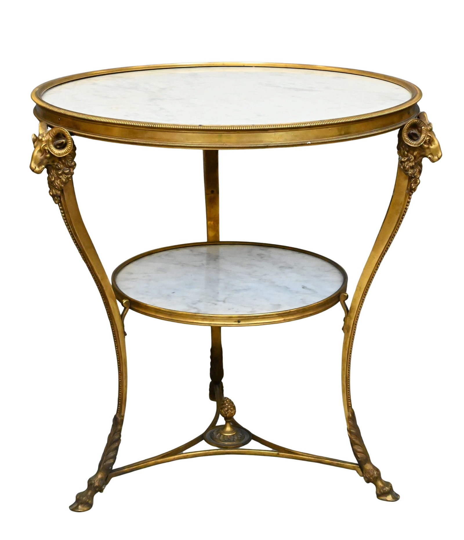 French Neoclassical Bronze & Marble Gueridon Table (1 of 5)