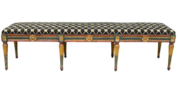 French Louis XVI Painted Bench