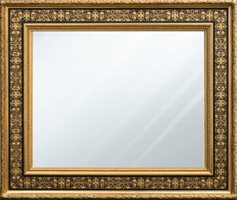 Doll and Richards Neo-Renaissance Style Ebonized and Gold Leaf Mirror