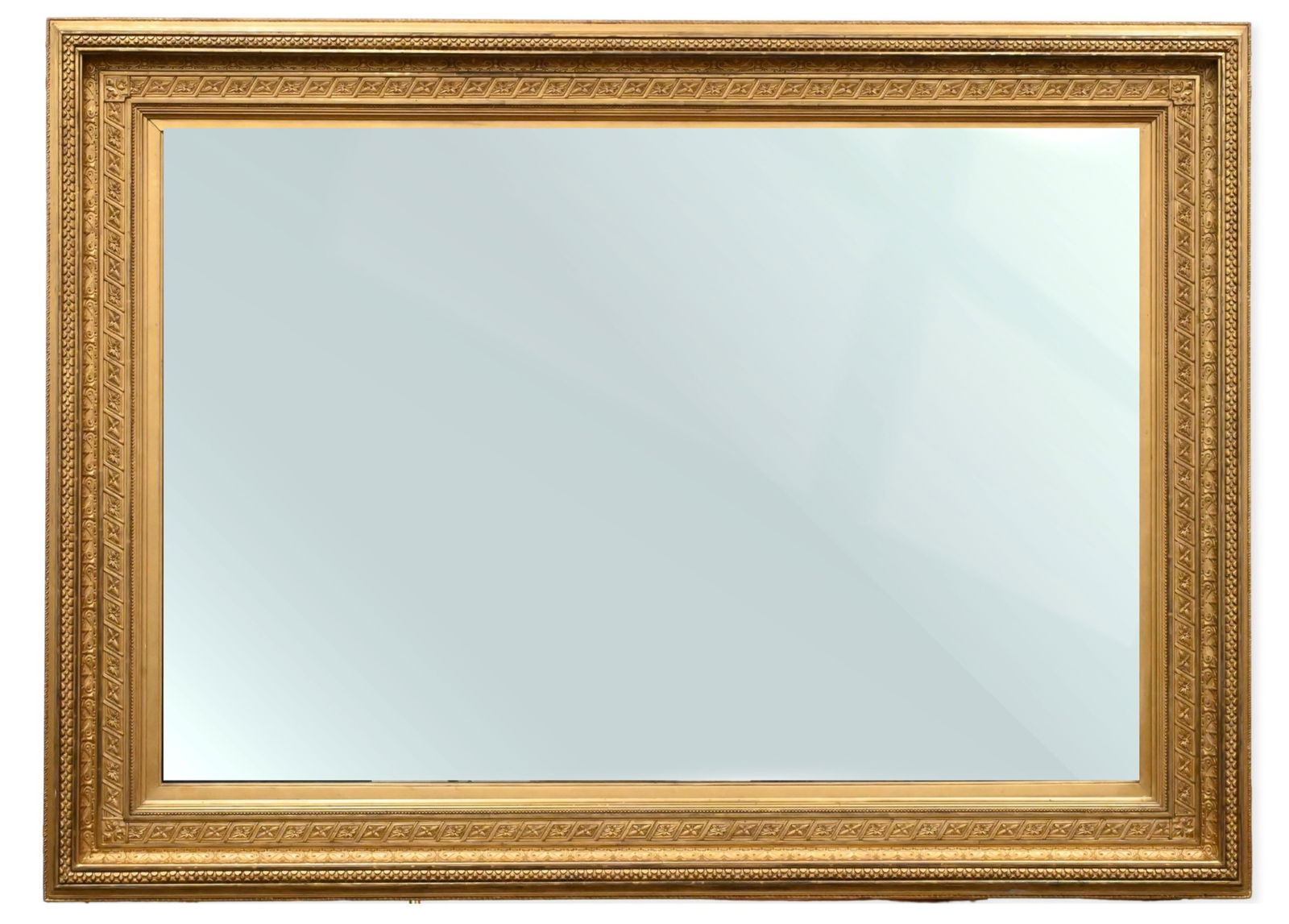 American Gilded Panel Mirror with Continuous Ornamental Relief (1 of 5)