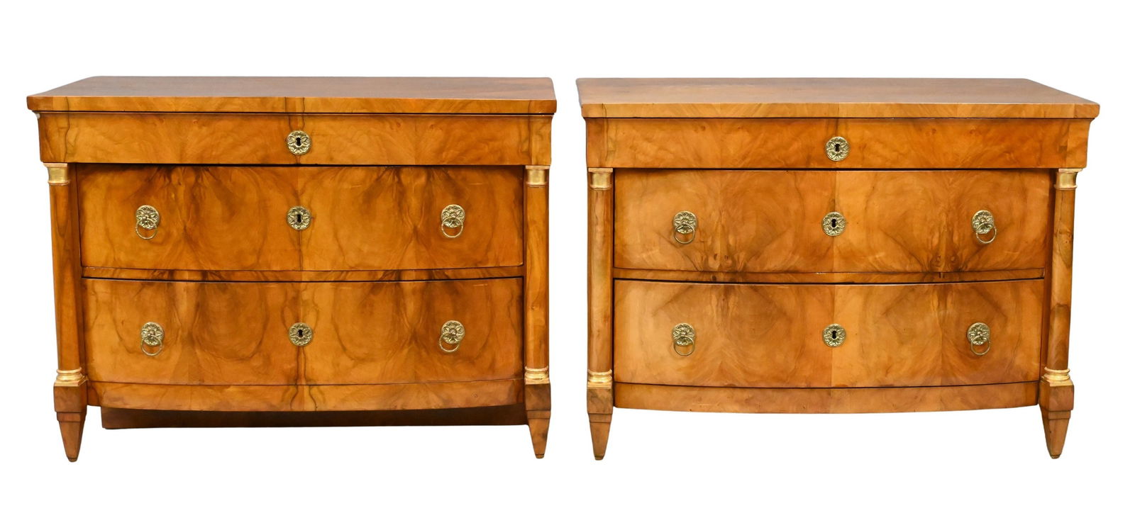 Pair of Austrian Biedermeier Burl Walnut Commodes (1 of 10)