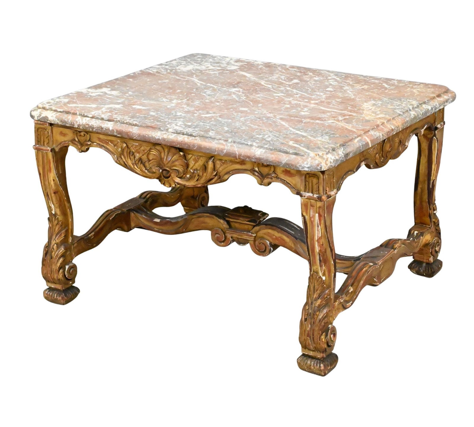 Regency Giltwood Marble-Top Low Table (1 of 6)