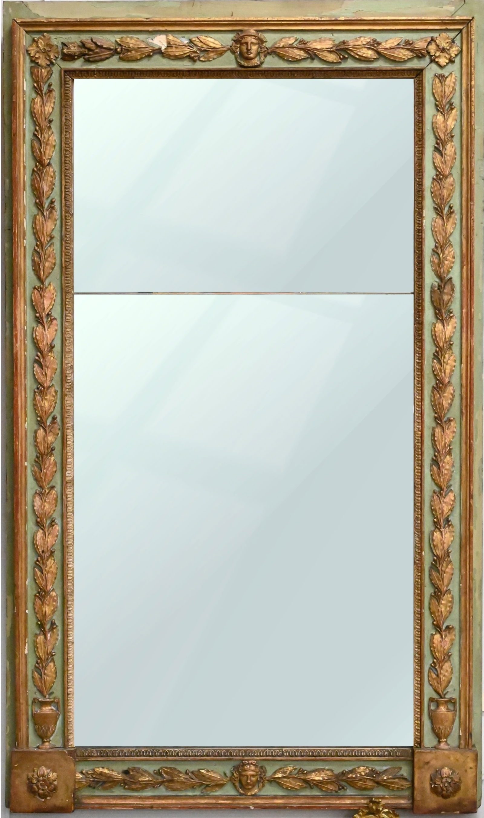 Louis XVI Painted and Giltwood Pier Mirror (1 of 6)