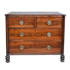 Regency Mahogany Chest with Canted Corners