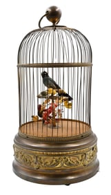 Attributed to Bontems French Double Bird in Cage Automation