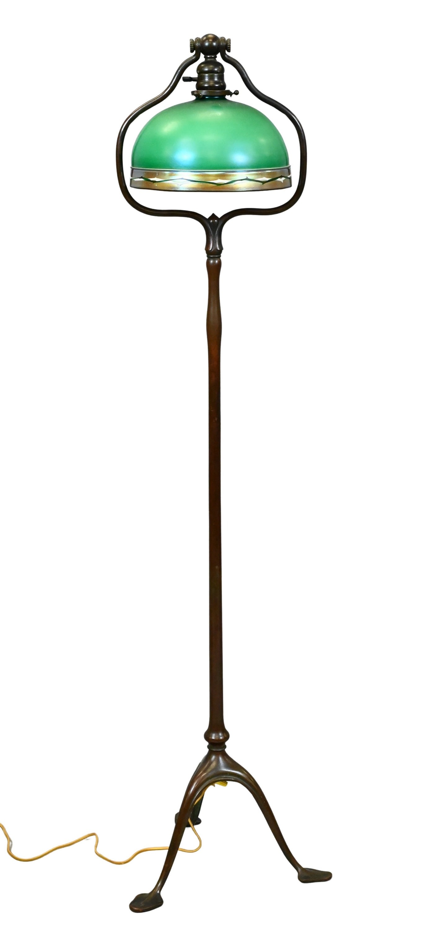 Tiffany Studios and Steuben "Intarsia" Shade Floor Lamp (1 of 7)