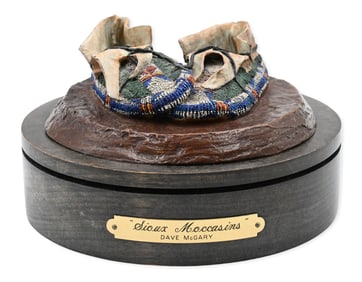 Dave McGary (American, 1958–2013) "Beaded Sioux Moccasins"