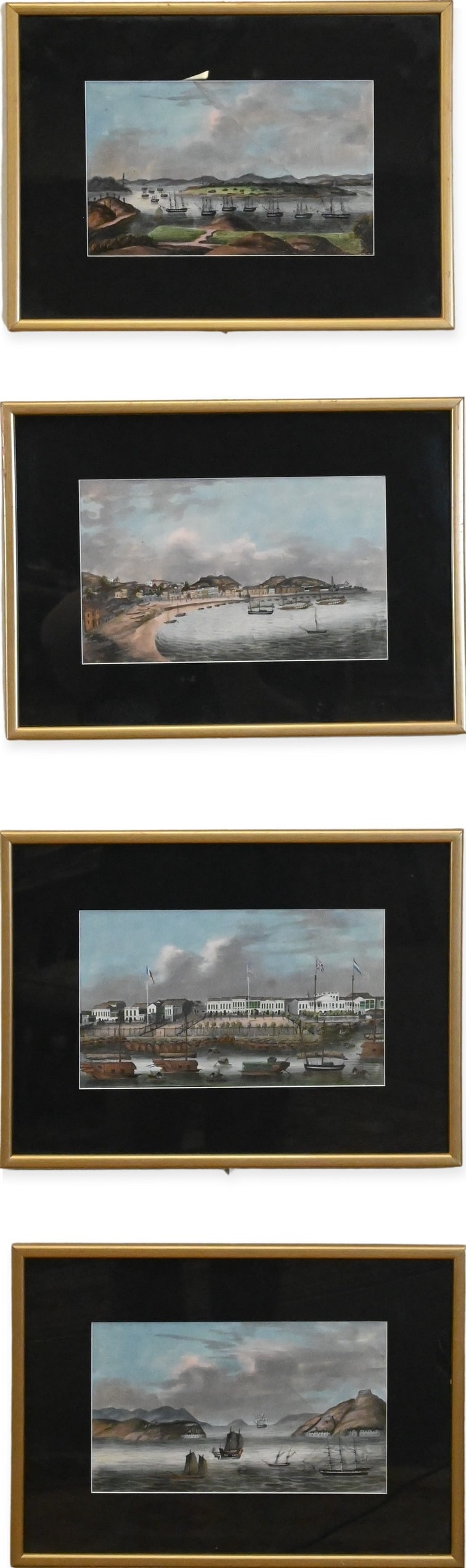 Attributed to Tingqua (Chinese 1809-1870) Four Chinese Export Pith Paper Painting (1 of 6)