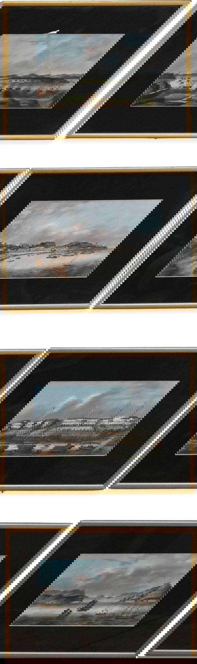 Attributed to Tingqua (Chinese 1809-1870) Four Chinese Export Pith Paper Painting