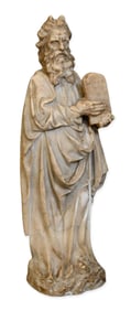 Marble Figure of Moses Holding the Ten Commandments
